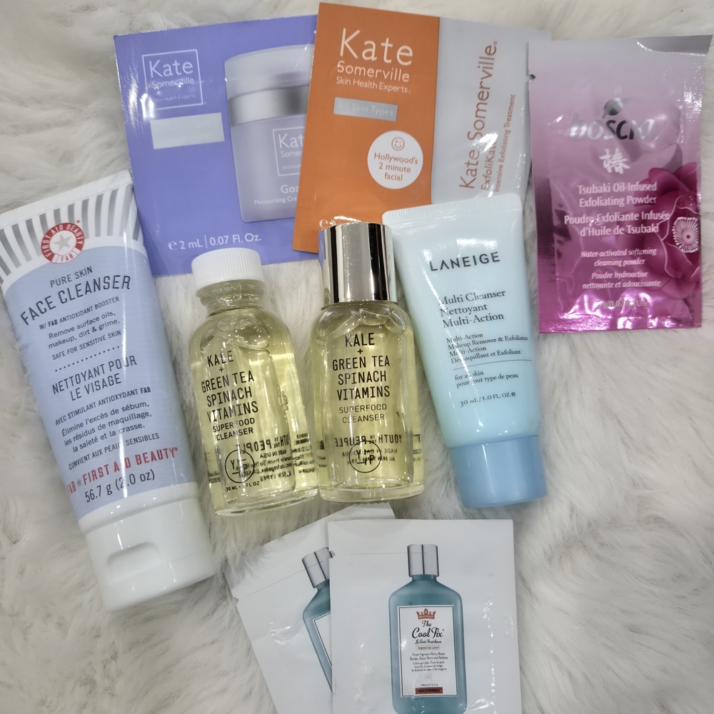 Skincare Set with Face Cleanser and Serums